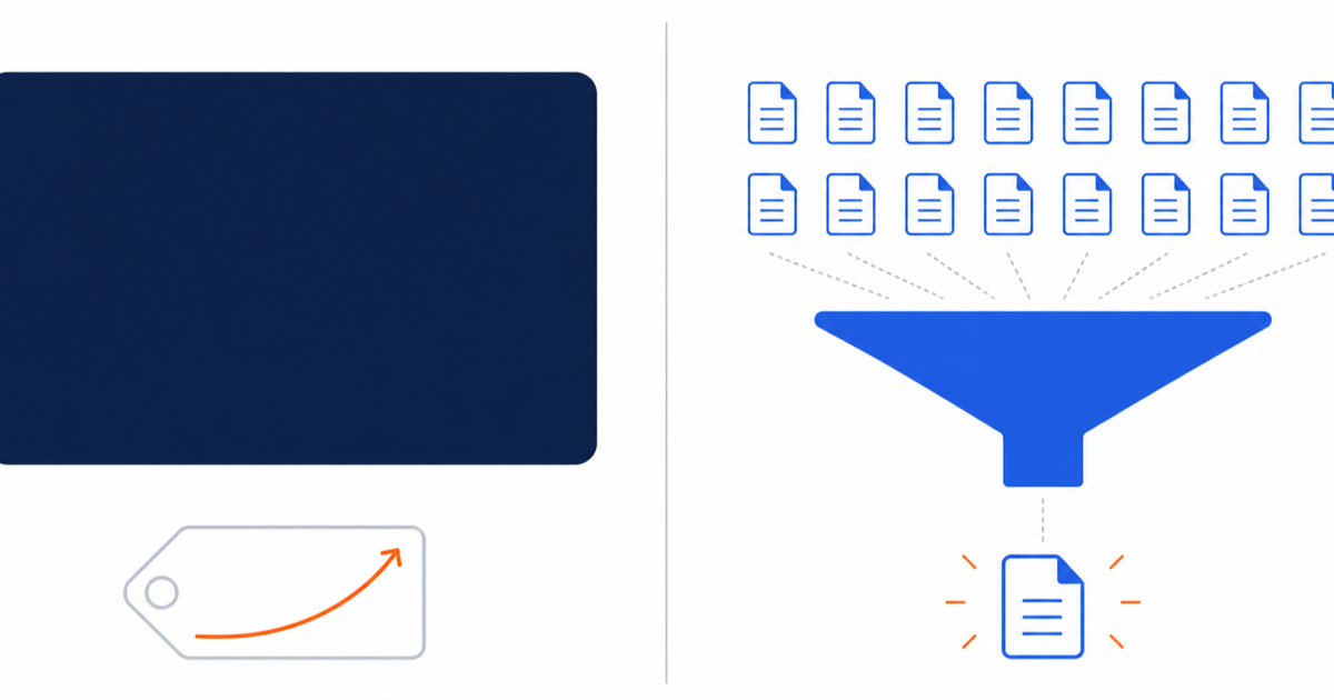 Illustration comparant un contexte massif coûteux à un pipeline de récupération RAG efficace